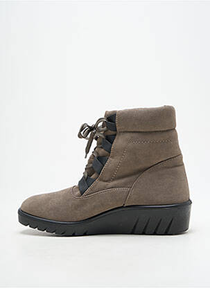 Botine/ghete vârf rotund toc plat până la 3 cm gri ROMIKA femeie