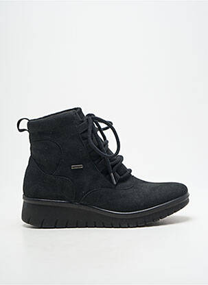 Botine/ghete vârf rotund toc plat până la 3 cm negru ROMIKA femeie
