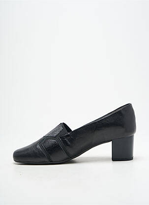 Pantofi cu toc țesătură satinată toc de 4 la 6 cm negru PEDI GIRL femeie