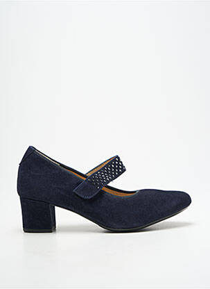 Pantofi cu toc nubuc toc de 4 la 6 cm albastru HASSIA femeie