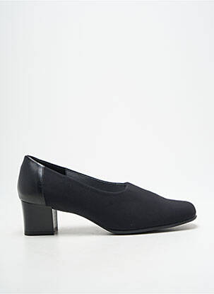 Pantofi cu toc țesătură satinată toc de 4 la 6 cm negru ARTIKA SOFT femeie