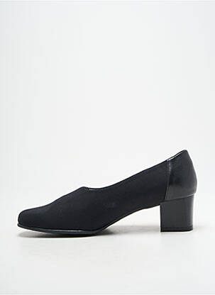 Pantofi cu toc țesătură satinată toc de 4 la 6 cm negru ARTIKA SOFT femeie
