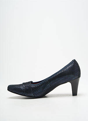 Pantofi cu toc țesătură satinată toc de 4 la 6 cm albastru ARTIKA SOFT femeie