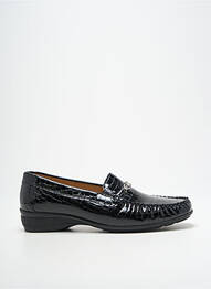 Mocasini material neted toc plat până la 3 cm negru SEMELFLEX femme