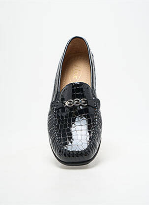 Mocasini material neted toc plat până la 3 cm negru SEMELFLEX femeie