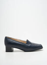 Mocasini țesătură satinată toc plat până la 3 cm albastru MARCO femme