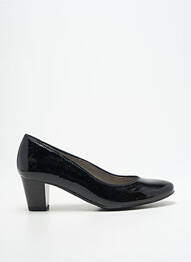 Pantofi cu toc material neted toc de 4 la 6 cm negru ARA femme