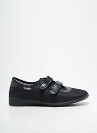 Papuci/pantofi de casă țesătură satinată toc plat până la 3 cm negru SEMELFLEX femme