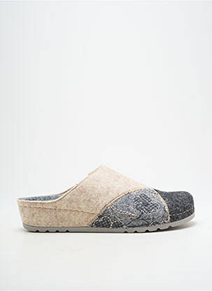 Papuci/pantofi de casă vârf rotund toc de 4 la 6 cm bej ROHDE femeie