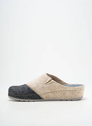 Papuci/pantofi de casă vârf rotund toc de 4 la 6 cm bej ROHDE femeie