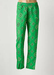 Pantalon drept țesătură poplin mărime normală verde SWILDENS femme