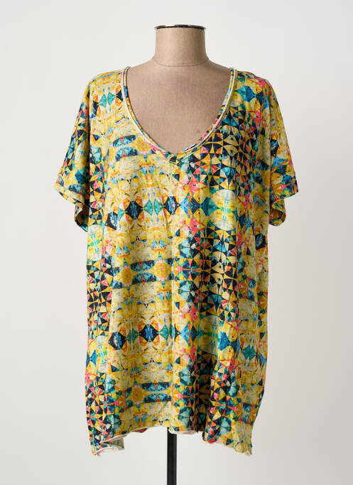 Tunică mâneci scurte galben PRINTED ARTWORKS femeie