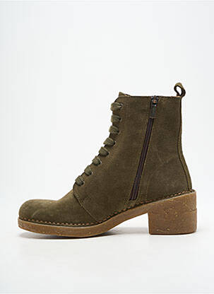 Botine/ghete nubuc toc de 4 la 6 cm verde EL NATURALISTA femeie