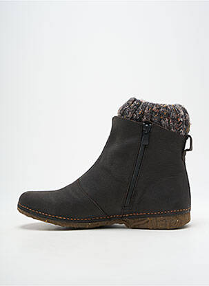Botine/ghete material neted toc plat până la 3 cm negru EL NATURALISTA femeie