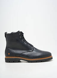 Botine/ghete țesătură satinată toc mic negru ART bărbat