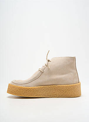 Botine/ghete nubuc toc de 4 la 6 cm bej EL NATURALISTA femeie