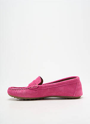 Mocasini nubuc toc plat până la 3 cm roz ANOTHER STEP femeie