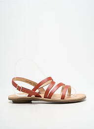 Sandale/pantofi decupați chiquet toc plat până la 3 cm roșu NEOSENS femme