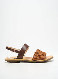 Sandale/pantofi decupați chiquet toc plat până la 3 cm maro NEOSENS femme