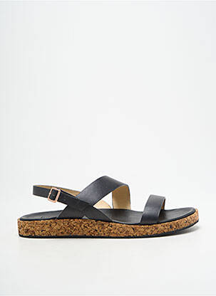Sandale/pantofi decupați material neted toc plat până la 3 cm negru NEOSENS femeie