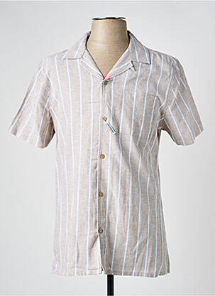 Cămașă cu mâneci scurte bej SORBINO bărbat