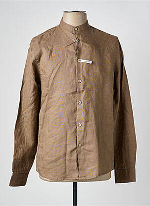 Cămașă cu mâneci lungi maro SORBINO bărbat