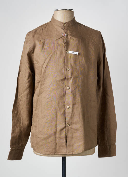 Cămașă cu mâneci lungi maro SORBINO bărbat