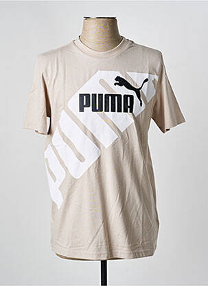 Tricou croială dreaptă mâneci scurte bej PUMA bărbat