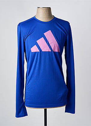 Tricou croială cambrată mâneci lungi albastru ADIDAS bărbat