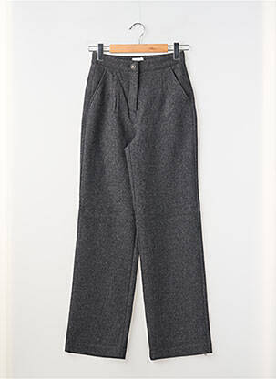 Pantalon drept închidere cu fermoar sub clapetă cu nasturi mărime normală gri C'EST BEAU LA VIE femeie