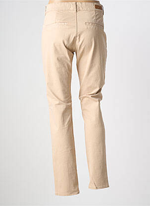 Pantalon chino țesătură poplin mărime normală bej HAPPY femeie