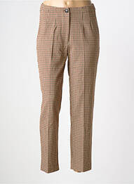 Pantalon chino închidere cu fermoar sub clapetă cu nasturi mărime normală maro NICE THINGS femme