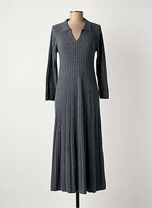 Rochie lungă mâneci lungi mâneci lungi gri NICE THINGS femeie