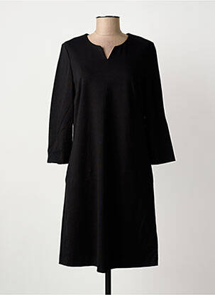 Rochie midi mâneci 3/4 mâneci 3/4 negru OUI femeie