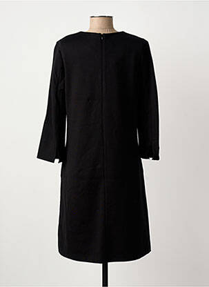 Rochie midi mâneci 3/4 mâneci 3/4 negru OUI femeie