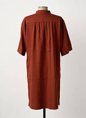 Rochie midi mâneci scurte mâneci scurte maro HARTFORD femeie