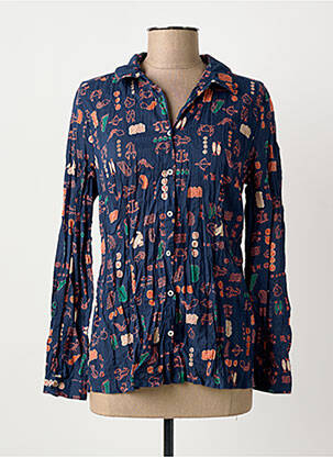 Cămașă croială cambrată mâneci lungi albastru NICE THINGS femme