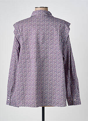 Cămașă imprimeu floral mâneci lungi violet HARTFORD femeie