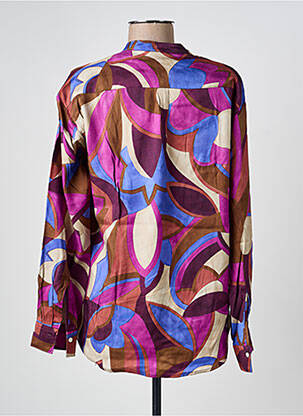 Bluză țesătură poplin mâneci lungi violet HARTFORD femeie