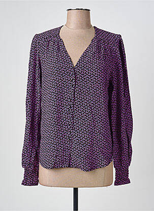 Cămașă țesătură crep mâneci lungi violet ALMAE femeie