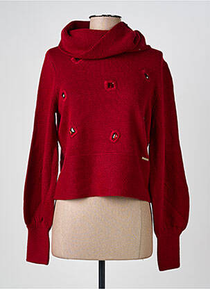 Pulover cu guler înalt roșu GOA GOA femeie