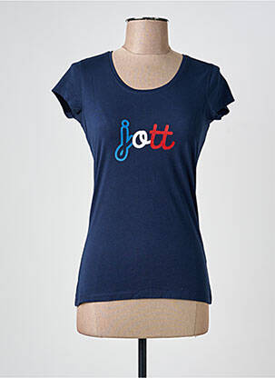 Tricou serigrafie mâneci scurte albastru JOTT (JUST OVER THE TOP) femeie