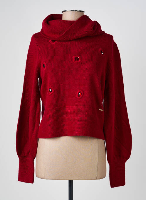 Pulover cu guler înalt roșu GOA GOA femeie