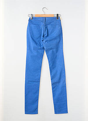 Pantalon slim țesătură poplin albastru TEDDY SMITH fată