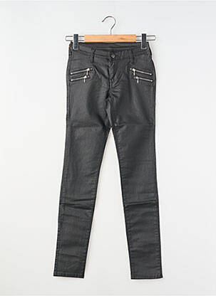 Pantalon slim talie joasă negru TEDDY SMITH fată