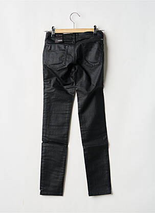 Pantalon slim țesătură acoperită mărime reglabilă negru TEDDY SMITH fată