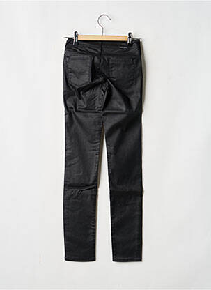 Pantalon slim țesătură acoperită mărime reglabilă negru TEDDY SMITH fată