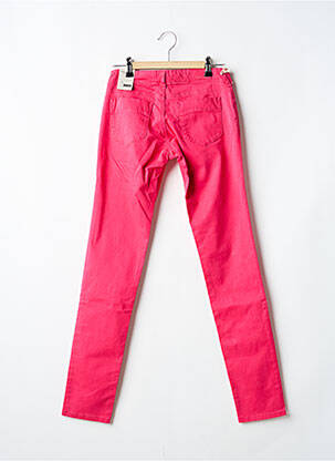 Pantalon slim închidere cu fermoar sub clapetă cu nasturi roz TEDDY SMITH fată