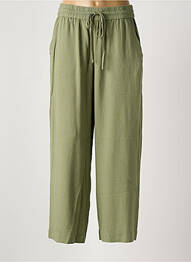 Pantalon larg țesătură poplin mărime normală verde KAFFE femme