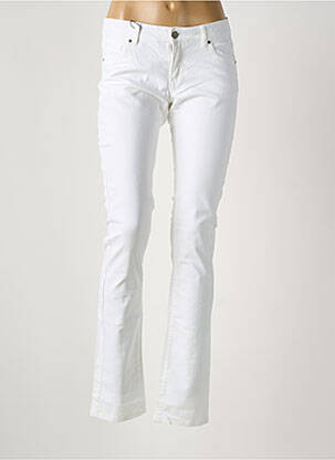Pantalon slim țesătură poplin mărime normală alb VERO MODA femeie